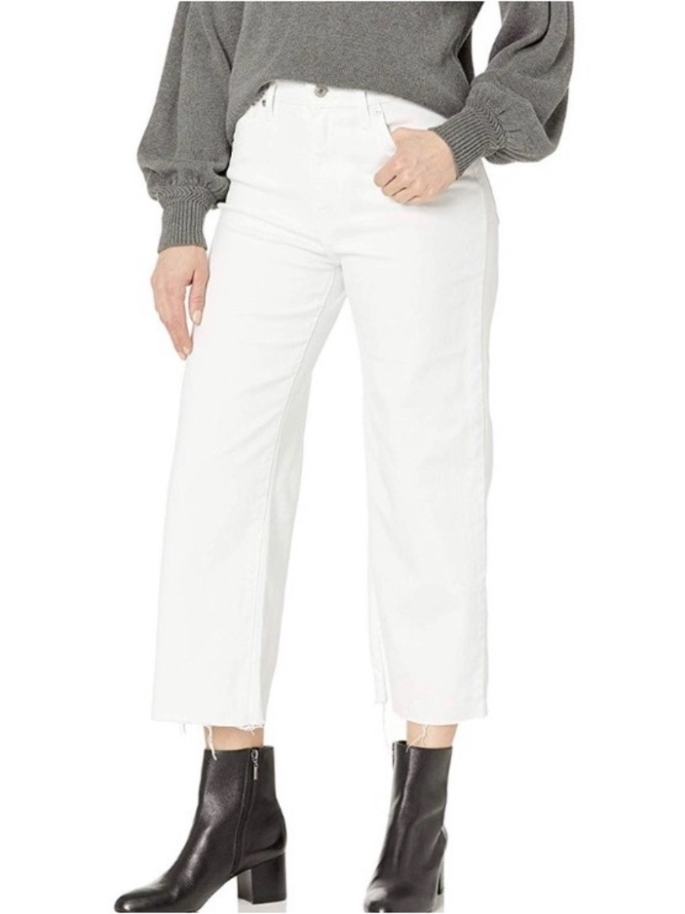 NWT Levi's White Wide-Leg Cropped Jeans